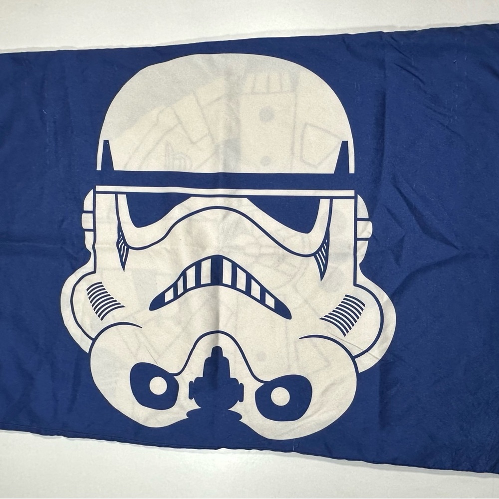 Star Wars Blue‎ & White Storm Trooper Millennium Falcon Pillowcase 29”